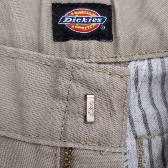 Dickies Men's Wide Leg Pants Size 14 Risen Tan Relaxed Fit - Picture 7 of 10